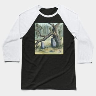 two ancient stones illustration - traditional watercolor painting Baseball T-Shirt